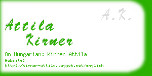 attila kirner business card